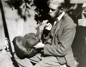 Condor on Herman T. Bohlman's knee. Portland, Oregon, 1906.